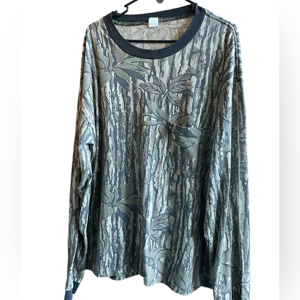 Vintage camouflage long sleeve shirt men’s  3XL